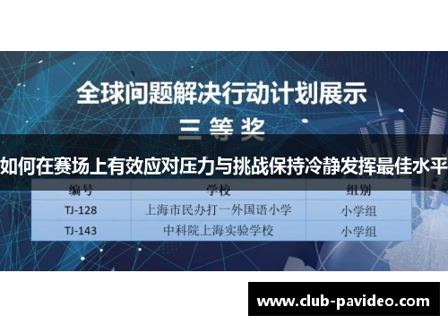 如何在赛场上有效应对压力与挑战保持冷静发挥最佳水平